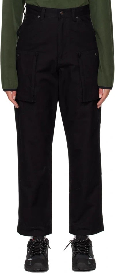 Snow Peak Black Takibi Cargo Pants In Bk Black