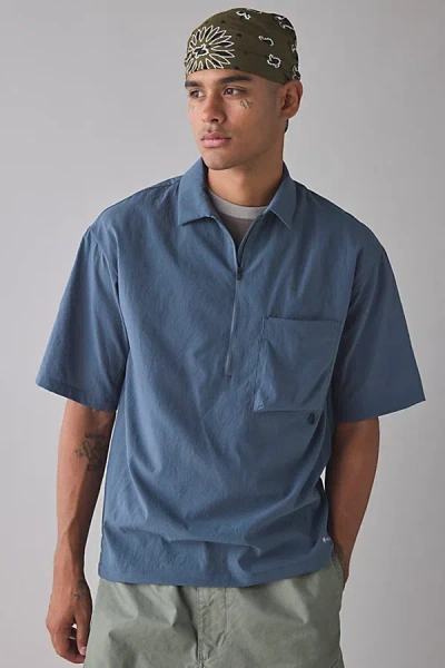 Snow Peak Breathable Quick-dry Short Sleeve Shirt Top In Blue, Men's At Urban Outfitters