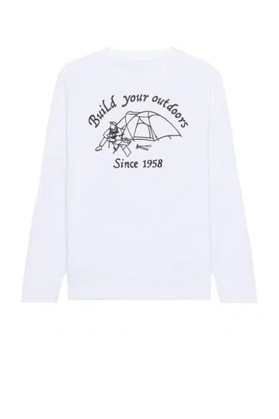 Snow Peak Camping Club Long Sleeve T-shirt In White