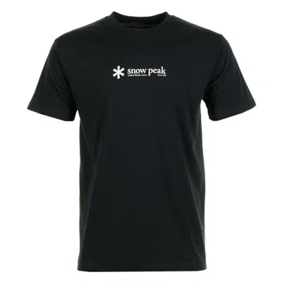 Snow Peak Center Logo T Shirt Black