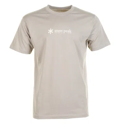 Snow Peak Center Logo T Shirt Greige In Multi