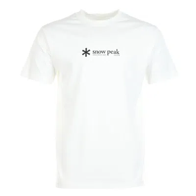Snow Peak Center Logo T Shirt White In Multi