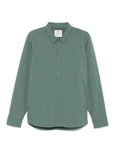 Snow Peak Flexible Insulated Shirt Jacket In Green