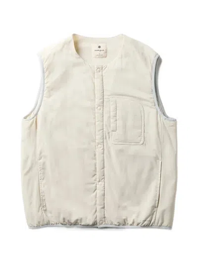 Snow Peak Chest-pocket Gilet In Neutral