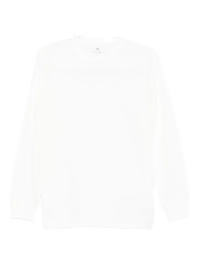 Snow Peak Crew-neck Long Sleeve T-shirt In White