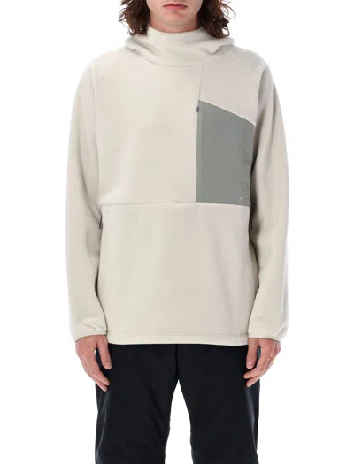 Snow Peak Double Face Fleece Hoodie In Beige