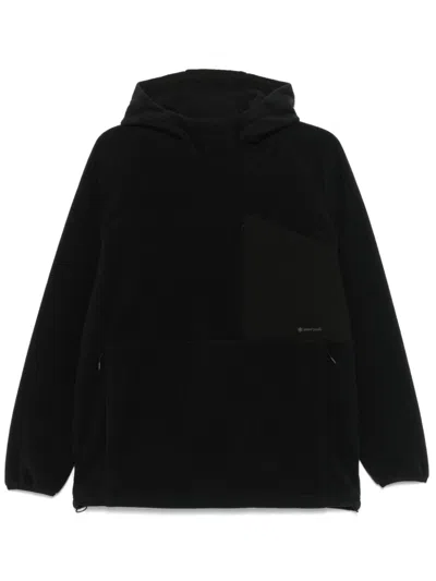 Snow Peak Double Face Fleece Hoodie In Black