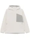Snow Peak Double Face Fleece Hoodie In White