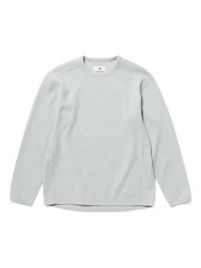 Snow Peak Dry Waffle-knit Long Sleeve T-shirt In Blue