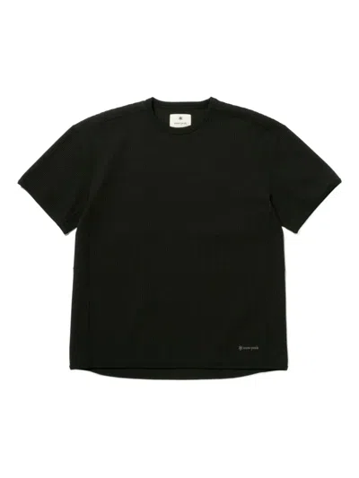 Snow Peak Dry Waffle-knit T-shirt In Black