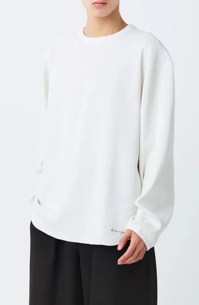 Snow Peak Dry Waffle Long Sleeve T-shirt In White