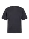 Snow Peak Embroidered Ribbed T-shirt In Black