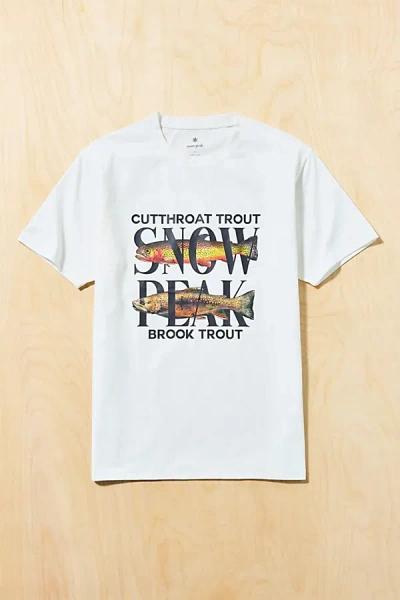 Snow Peak Famous Trout Graphic Tee In White, Men's At Urban Outfitters