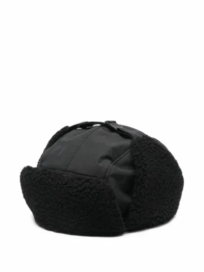 Snow Peak Fleece-trim Trapper Hat In Black