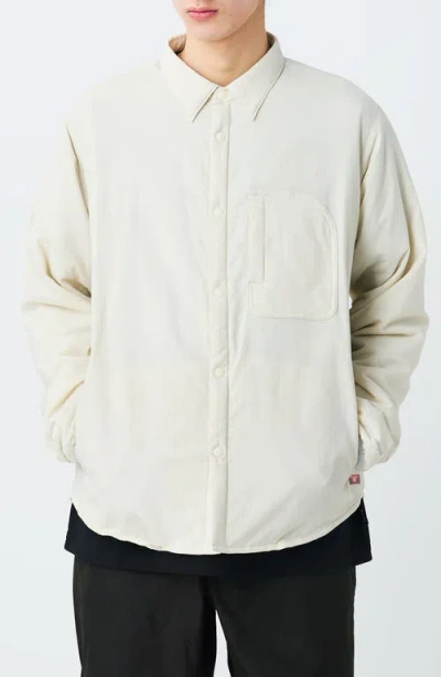 Snow Peak Flexible Insulated Water Repellent Shirt Jacket In White