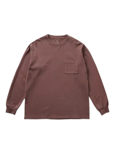Snow Peak Garment-dyed T-shirt In Brown