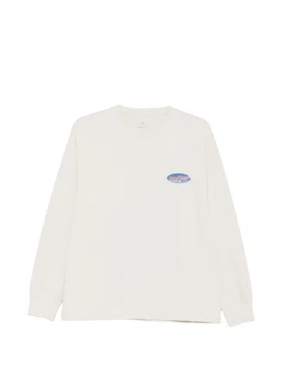 Snow Peak Graphic-print Long-sleeved T-shirt In White