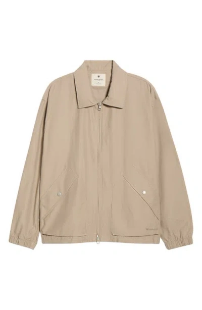 Snow Peak Harrington Light Dobby Cloth Water Resistant Tech Jacket In Brown