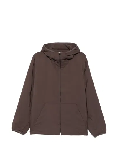 Snow Peak 후드 집업 재킷 In Brown
