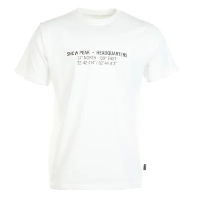 Snow Peak Hq Topographic Map T Shirt White