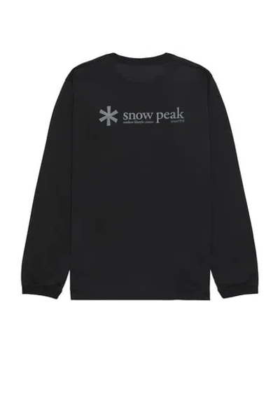 Snow Peak Insect Shield Long Sleeve T-shirt In Black