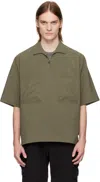 Snow Peak Khaki Pe Light Poplin Shirt In Olive