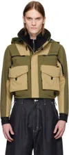 Snow Peak Khaki Toned Trout Edition 3l Wading Jacket In Olive