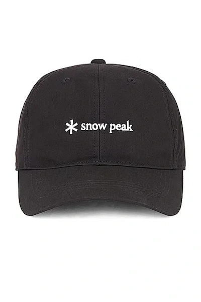 Snow Peak Logo Cap In Black