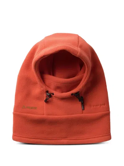 Snow Peak Logo-debossed Balaclava In Brown