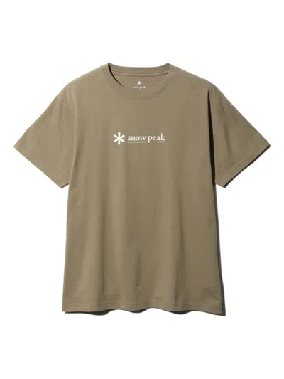 Snow Peak Logo Short-sleeve T-shirt In Brown