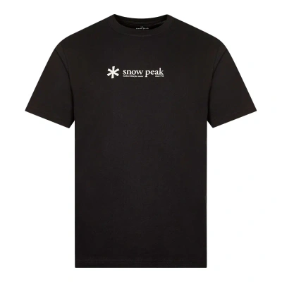 Snow Peak Logo T-shirt In Black