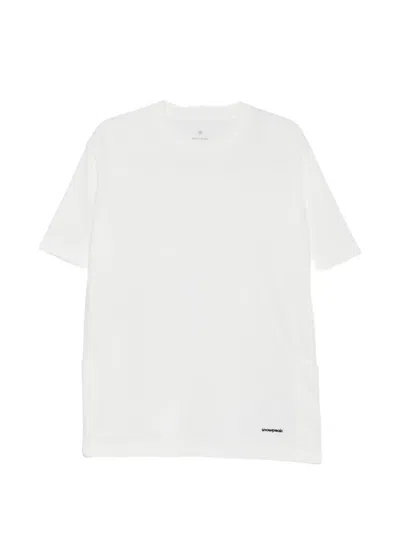 Snow Peak Logo-embroidered Panelled T-shirt In Gold