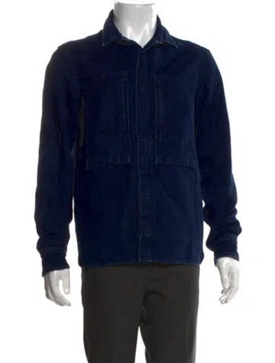 Pre-owned Snow Peak Long Sleeve Denim Shirt In Blue