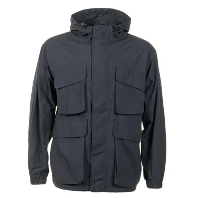 Snow Peak Nylon Double Rip Jacket Black In Blue