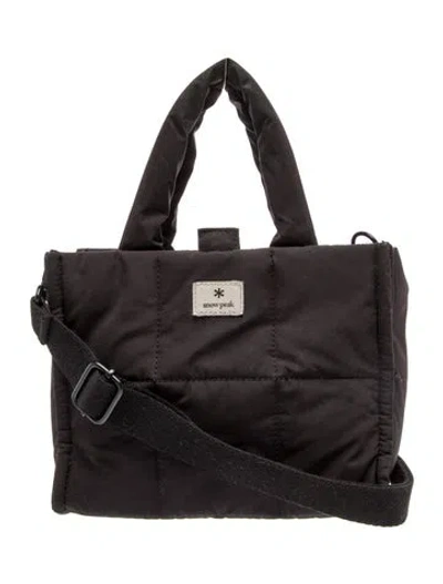 Pre-owned Snow Peak Nylon Top Handle Bag In Black