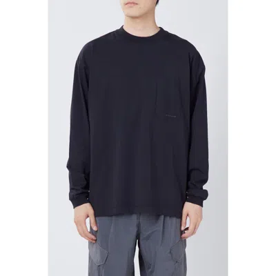 Snow Peak Og Mercerized Long Sleeve T-shirt In Black