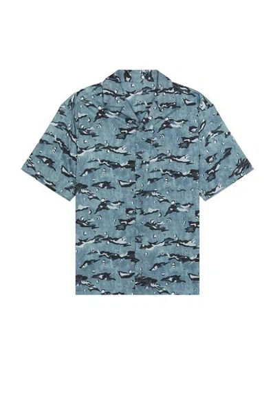 Snow Peak Printed Breathable Quick Dry Shirt In Grey