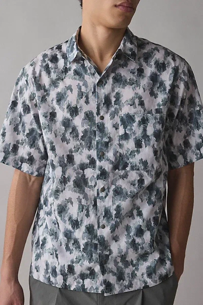 Snow Peak Printed Breathable Short Sleeve Shirt Top In Grey, Men's At Urban Outfitters