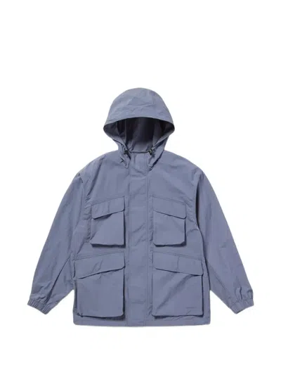 Snow Peak Ripstop Hooded Jacket In Blue