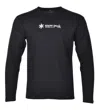 Snow Peak Soft Cotton Logo Long Sleeve T Shirt Black In Black