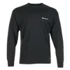 Snow Peak Soft Cotton Relaxed Fit Logo Long Sleeve T Shirt Black In Black