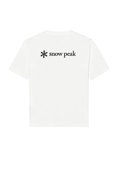 Snow Peak Sp Back Printed Logo T Shirt In White