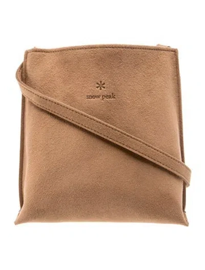 Pre-owned Snow Peak Suede Shoulder Bag In Neutrals