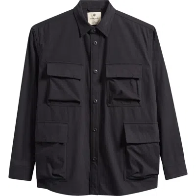 Snow Peak Takibi Herringbone Shirt Jacket In Black