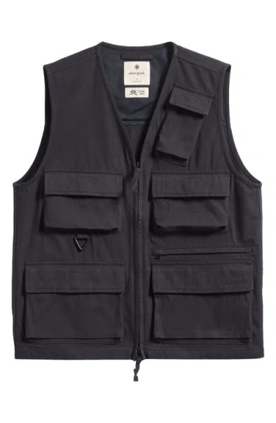 Snow Peak Takibi Herringbone Vest In Black