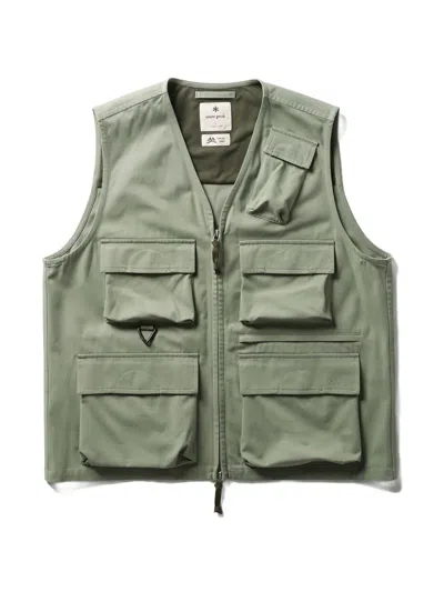 Snow Peak Takibi Herringbone Vest In Green