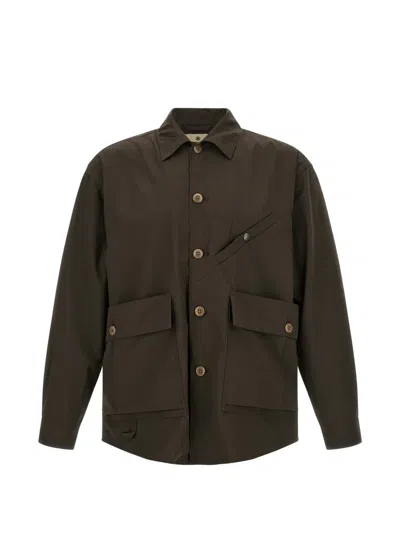 Snow Peak Takibi Pocket-detail Shirt Jacket In Brown