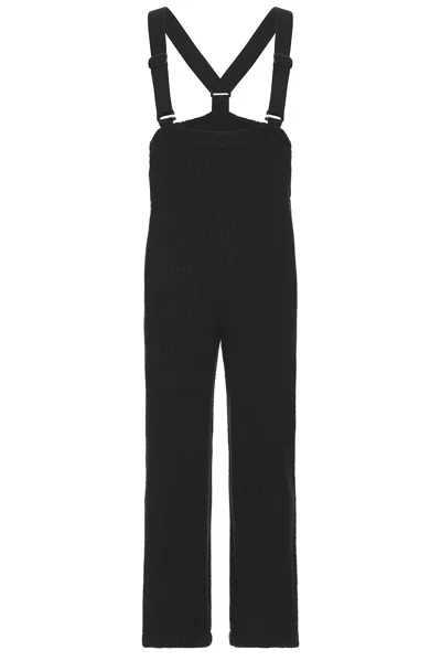 Snow Peak Thermal Boa Fleece Overalls In Black
