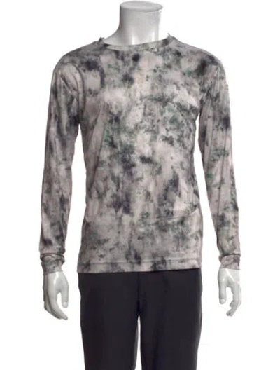 Pre-owned Snow Peak Tie-dye Print Crew Neck T-shirt In Black