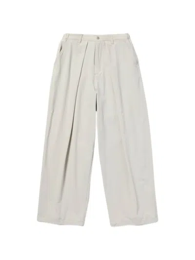 Snow Peak Water-repellent Pleated Trousers In White